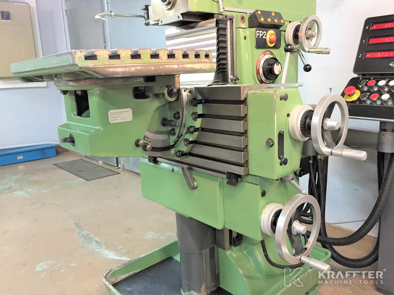 Deckel FP2 Active Manual milling machine for sale (879) Kraffter