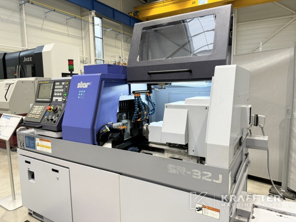 Used Swiss-type CNC lathe 7 axis STAR SR32-J 90132 for sale