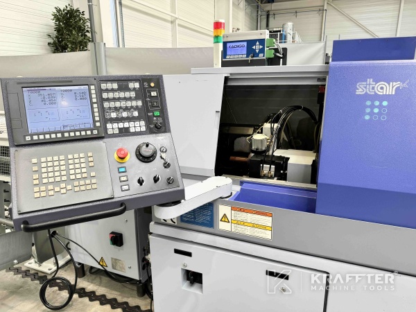 Used Swiss-type CNC lathe 7 axis STAR SR32 J Type N 90077 for sale