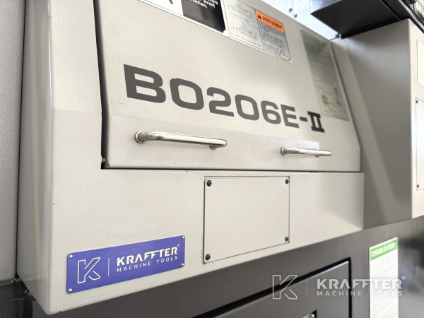 Name plate of TSUGAMI B0206E-II Swiss-type CNC lathe available at Kraffter 90181