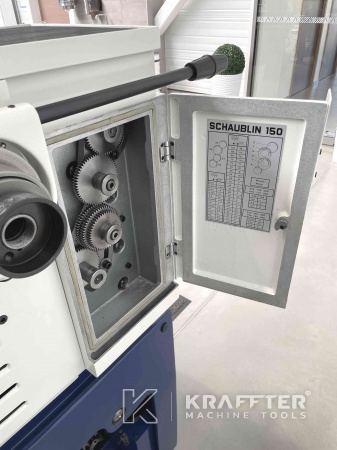 Name plate of SCHAUBLIN 150 Manual lathe available at Kraffter 20690-019