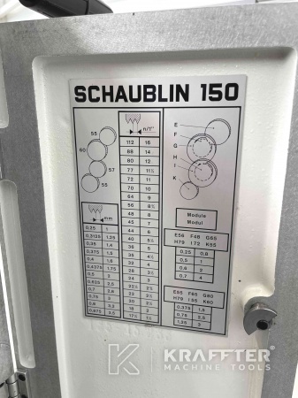 Metal Manual lathe SCHAUBLIN 150 2 axes 20690-019 - dealer of used machinery