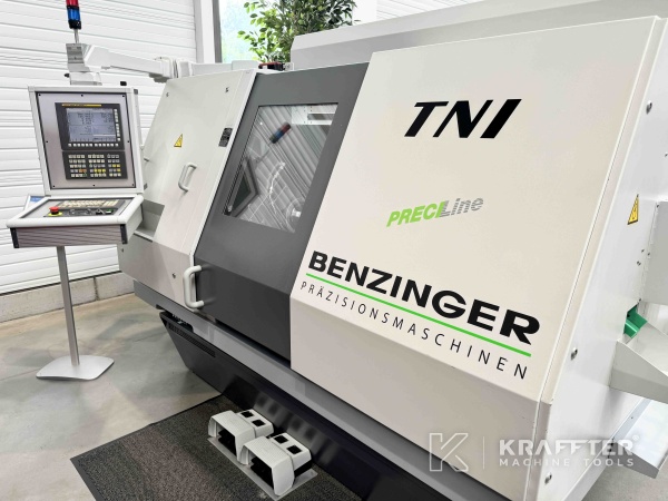 Metal CNC lathe for precision machining BENZINGER TNI B6 90116