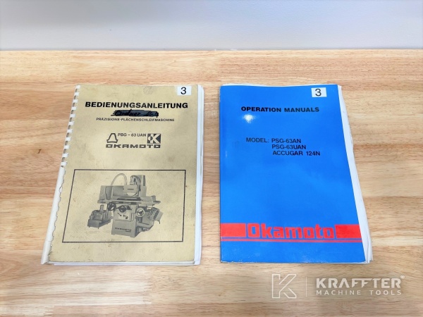 User manual of Surface grinder OKAMOTO PSG-63UAN 20689-990