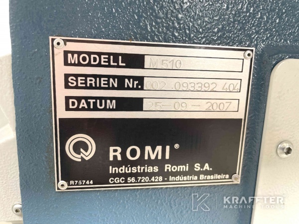 Nameplate of ROMI M510 (65)