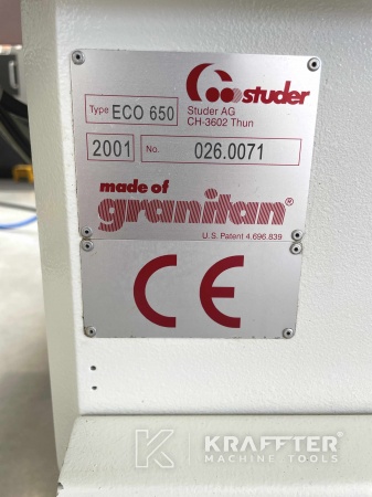 Nameplate on Studer eco 650 (80) 