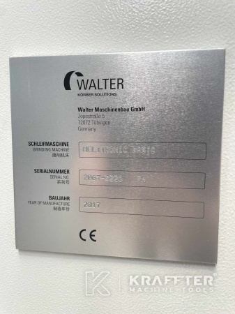 Nameplate on Walter Helitronic Basic (85) 